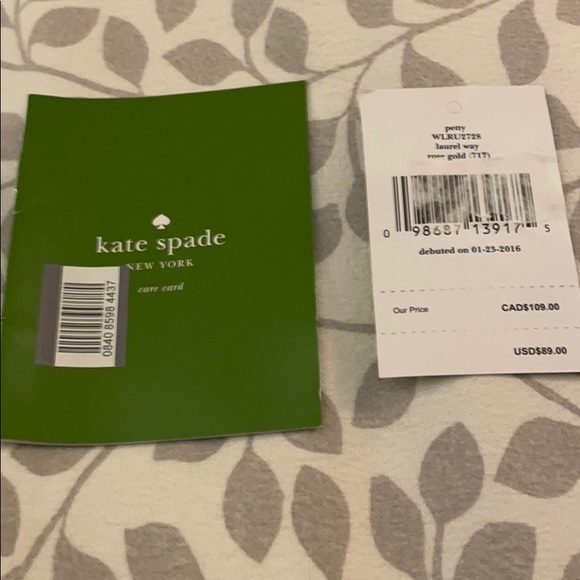 💎NWT💎Kate Spade🎉HP🎉compact Rose Gold Wallet - Picture 8 of 8